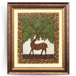 Handmade Madhubani Painting of a Deer (Unframed) | Gifts | Home Decor