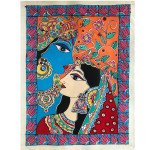 Madhubani Painting of Radha Krishna (Unframed)