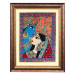 Madhubani Painting of Radha Krishna (Unframed)