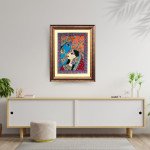 Madhubani Painting of Radha Krishna (Unframed)